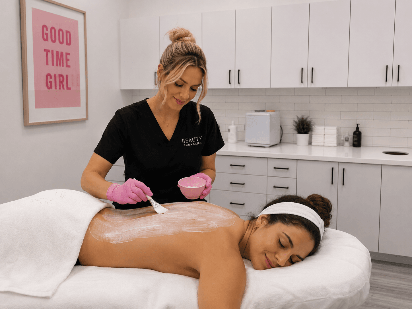 Baby Got Backne Back Facial treatment media.