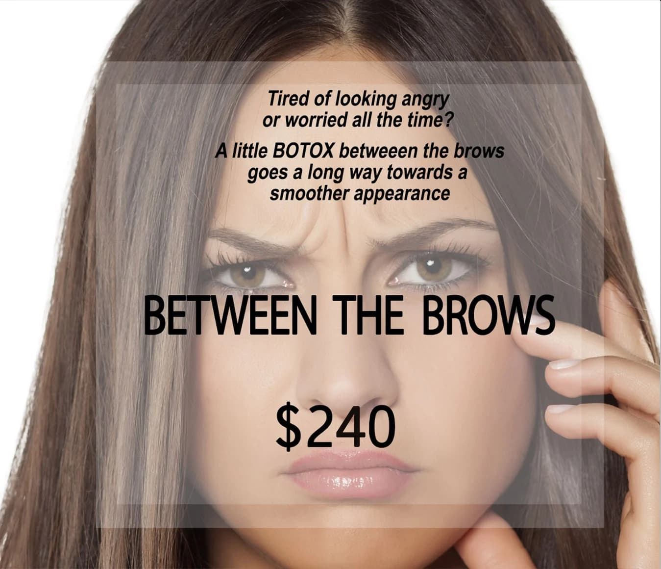 Between the Brows tox product graphic.